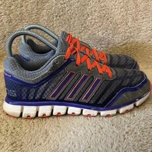 Adidas ClimaCool Womens Running Shoes Gray Purple Orange Lace Up Size 6 Athletic